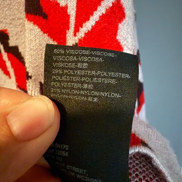 Anthropologie Lizzie Mock Neck Pullover Sweater Floral Womens Sz S 19" PTP - Picture 3 of 6